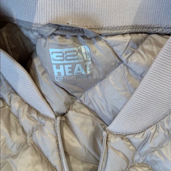 Light Lilac large 32 degrees heat puffer bomber jacket - Picture 4 of 4